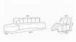 Modern Modular Sectional Sofa – Red Beech Wood Frame - Image 7