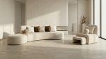 Modern Modular Sectional Sofa – Red Beech Wood Frame