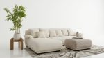 Elegant Corner Sofa - Red Beech Wood Panda Upholstery - Image 3
