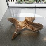 Contemporary Parametric Glass Table with Luxury Finish