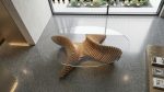 Contemporary Parametric Glass Table with Luxury Finish