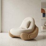 Modern Luxury Parametric Plywood Chair – Oak Veneer Finish